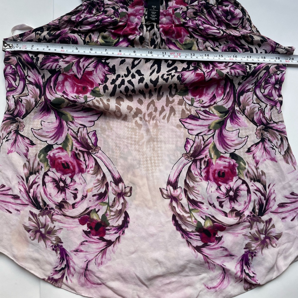 WHBM NWOT Sleeveless Floral
Animal Print Silk Halter Blouse L
Glam Boho Preppy - Picture 4 of 5